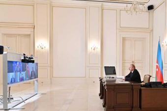 Prezident İlham Əliyevin, Fransa Prezidentinin, Avropa İttifaqı Şurasının Prezidentinin və Ermənistanın baş nazirinin iştirakı ilə videoformatda görüş keçirilib