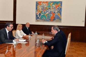Xarici işlər naziri Ceyhun Bayramov Serbiya Prezidenti ilə görüşüb