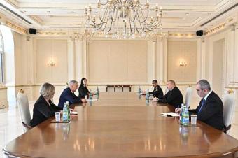 Prezident İlham Əliyev Latviyanın Baş nazirinin müavinini qəbul edib